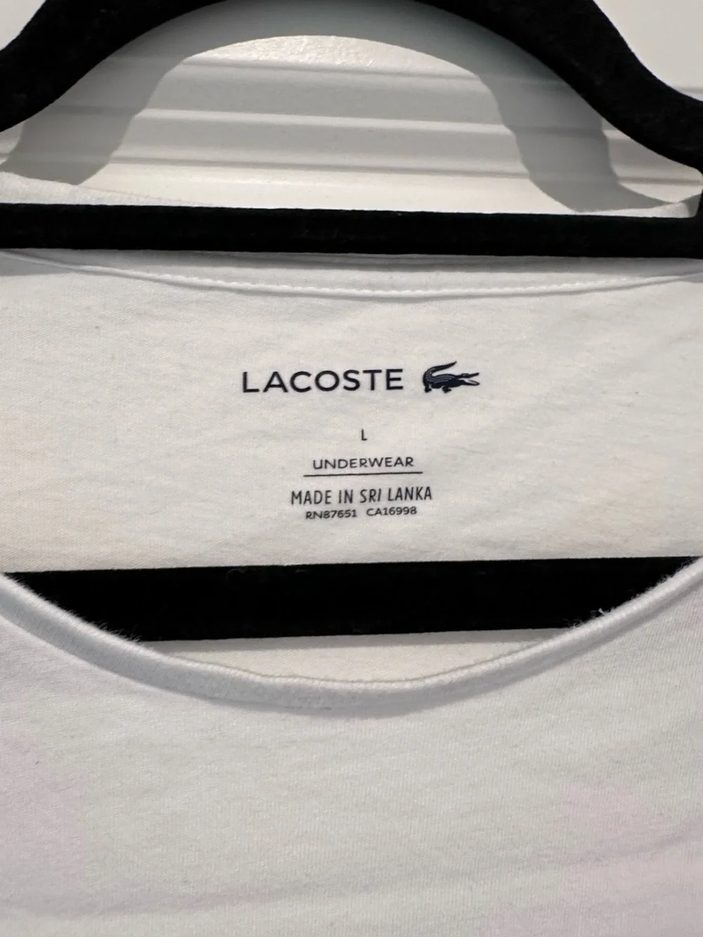 Lacoste Men’s White Undershirt